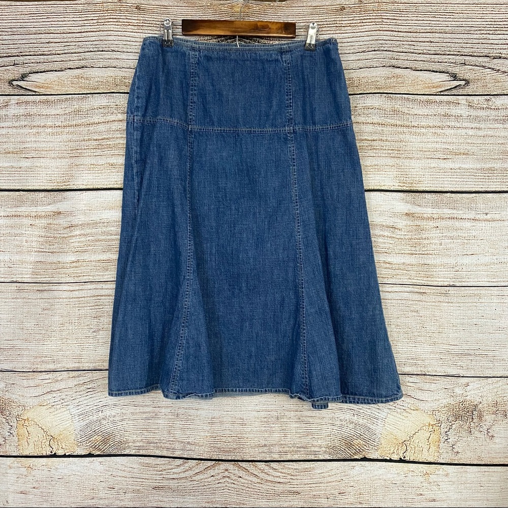 2/$15 Eddie Bauer Jean Circle Skirt